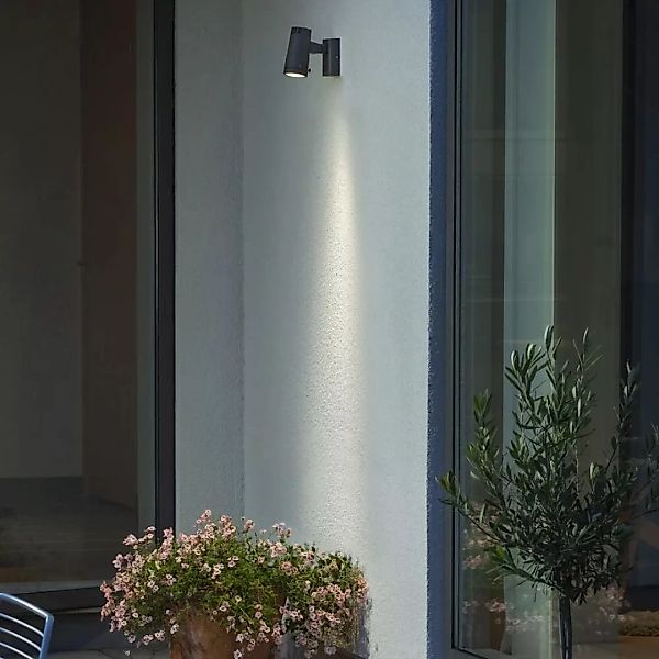 LED Außenwandspot Andria aus Aluminium in Anthrazit günstig online kaufen