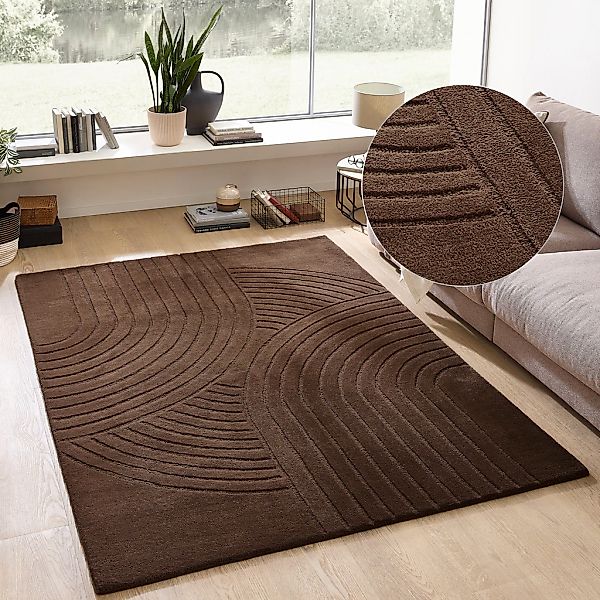 my home Wollteppich "Gabbo Design, Handgefertigt, Teppich, reine Wolle," re günstig online kaufen