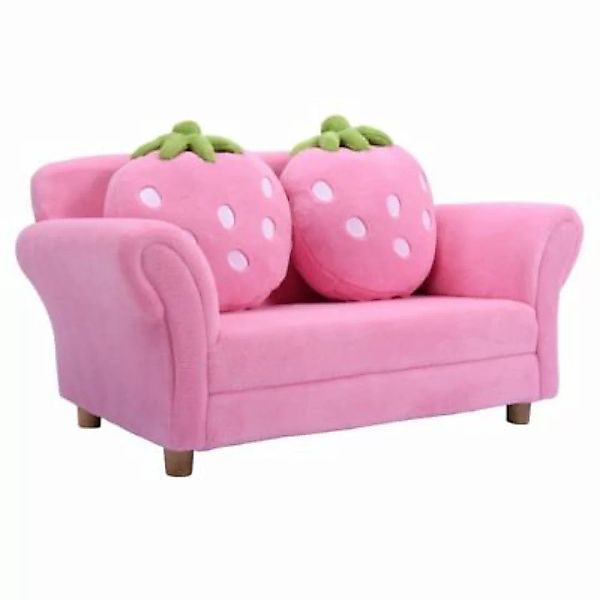 COSTWAY® Kindersofa mit 2 Kissen rosa günstig online kaufen