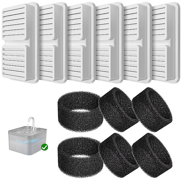 PUPPY KITTY Trinkbrunnen 6x Ersatzfilter Aktivekohlefilter günstig online kaufen