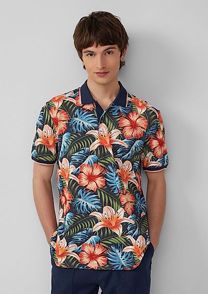 s.Oliver Kurzarmshirt Polo-Shirt Poloshirt aus Baumwolle günstig online kaufen