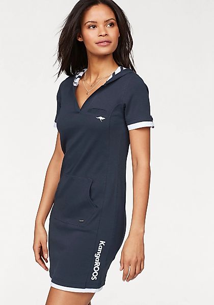 KangaROOS Sweatkleid Kängurutasche in Longform, aus Baumwoll-Sweatqualität, günstig online kaufen