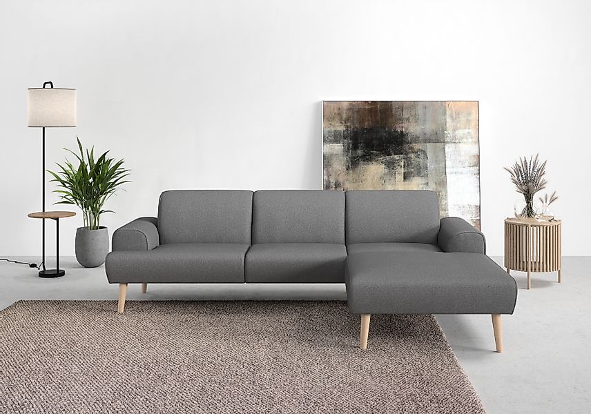 andas Ecksofa »Swift Scandic Design, Federkern für hohen Sitzkomfort, L-For günstig online kaufen