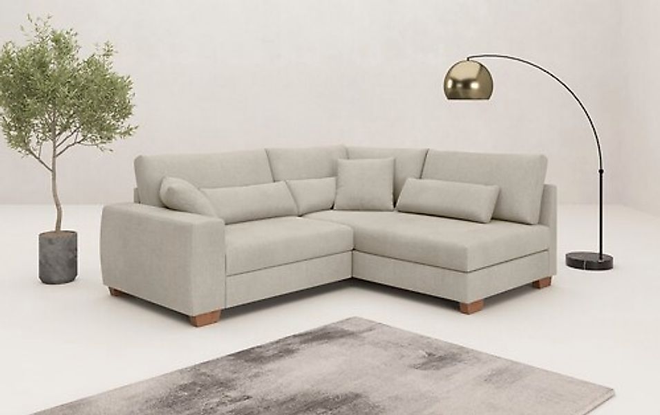 Mr. Couch Ecksofa »Helena L-Form«, Mit Federkern, wahlweise mit Bettfunktio günstig online kaufen