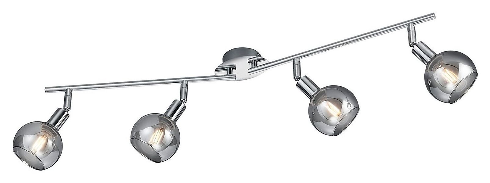 Reality Leuchten Deckenstrahler BREST, Glas, Metall, Breite 85 cm, 4-flammi günstig online kaufen