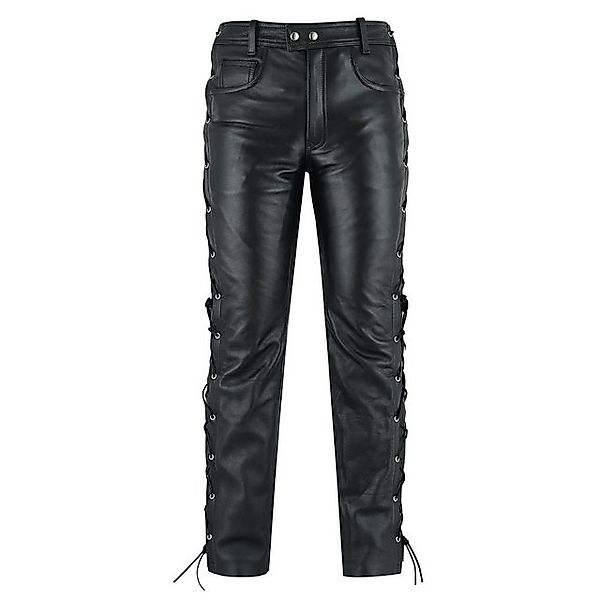 BOHMBERG Lederhose Herren Lederjeans, Seitliche Schnürung günstig online kaufen