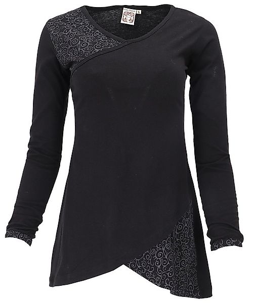 Guru-Shop Midikleid Hippie Minikleid Boho chic, Tunika - schwarz alternativ günstig online kaufen