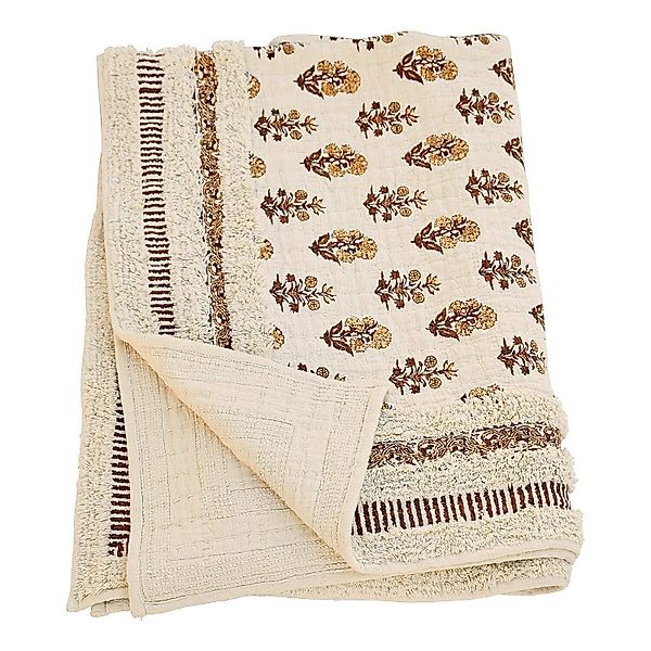 Mirabeau Tagesdecke Plaid Arsalan creme/braun günstig online kaufen