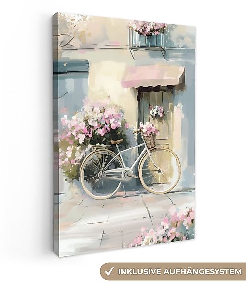OneMillionCanvasses® Leinwandbild Fahrrad - Pastellfarben - günstig online kaufen