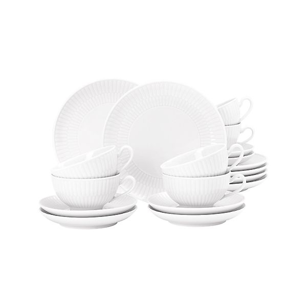 Seltmann Weiden Amina Teeservice 18-teilig Weiß günstig online kaufen