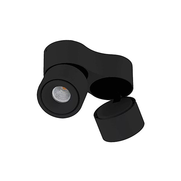 Arcchio LED-Deckenstrahler Rotari, 6,1W, 2-flammig, schwarz günstig online kaufen