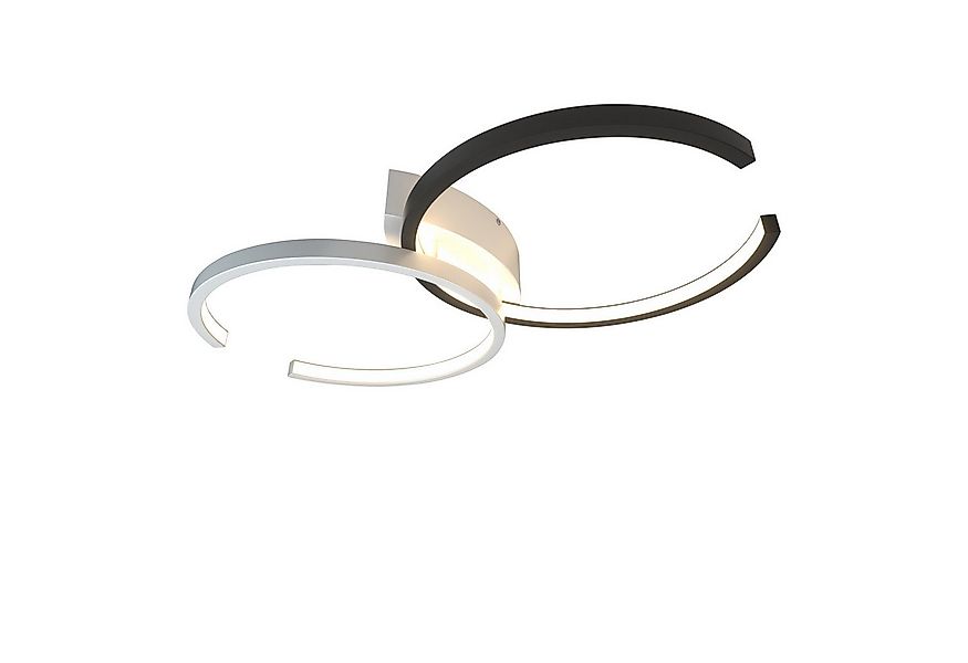Nettlife LED Deckenleuchte LED-Deckenleuchte mit zwei C-Ringen weiß&schwarz günstig online kaufen