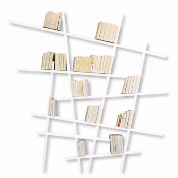 Bücherregal Mikado Large holz weiß farbig - großes Modell - Compagnie - Wei günstig online kaufen