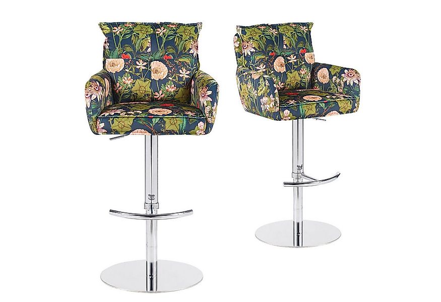 DUBI Möbel Barhocker Kira, Chrom, 360° drehbar, höhenverstellbar im 2er-Set günstig online kaufen