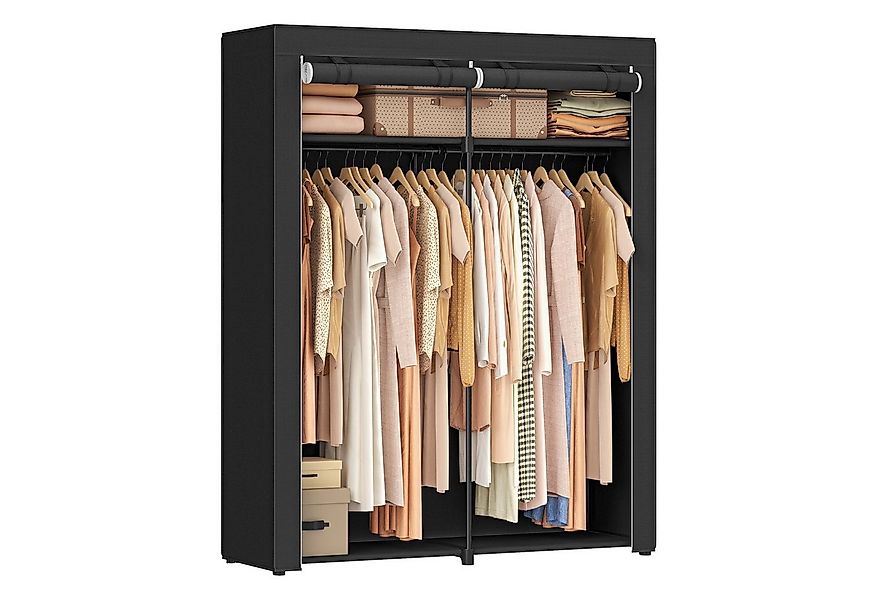 SONGMICS Stoffschrank mit Stangen zum Aufhängen, faltbar, 140 x 43 x 174 günstig online kaufen