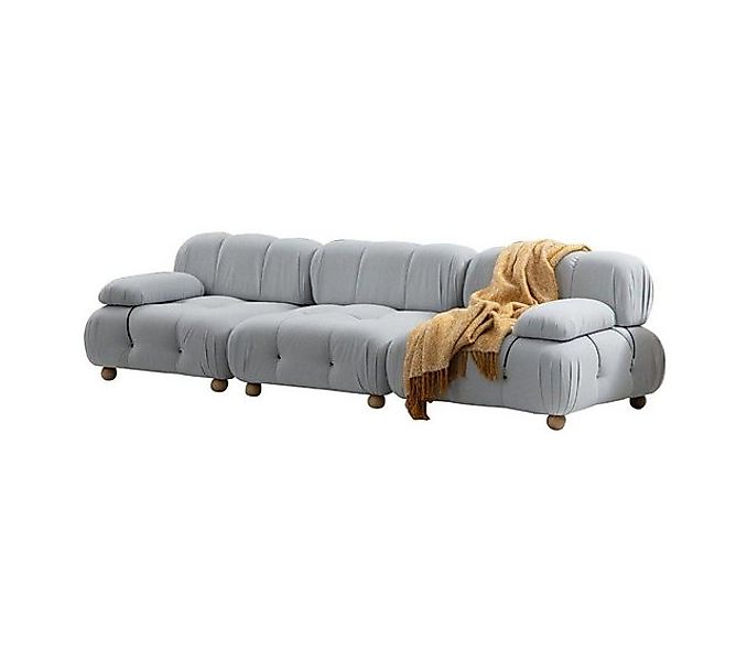 JVmoebel 3-Sitzer Sofa 3 Sitzer Dreisitzer Modern Stoff Grau Sofas Design W günstig online kaufen