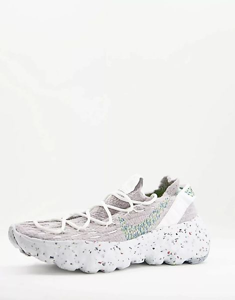 Nike – Space Hippie 04 Move To Zero – Sneaker in Grau und Neongrün günstig online kaufen