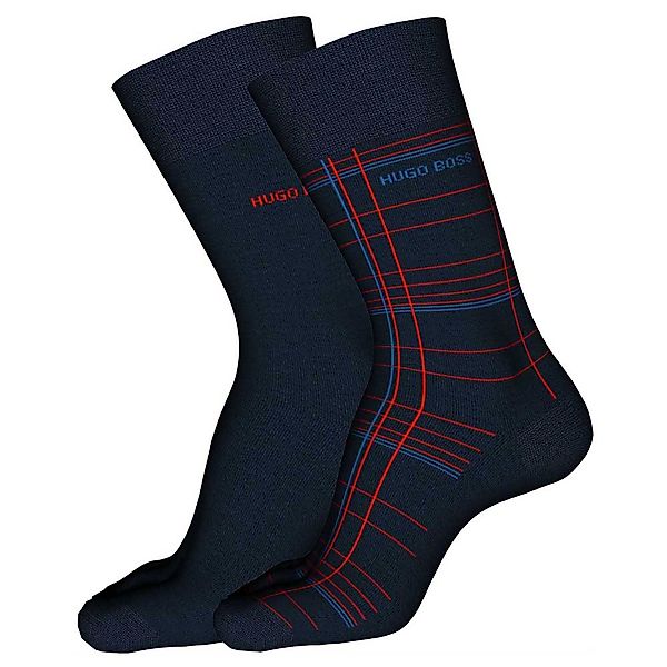 Boss Rs Check Socken 2 Pack EU 39-42 Dark Blue günstig online kaufen