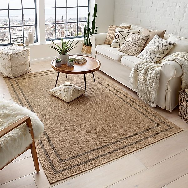 TaraCarpet Teppich Outdoor & Indoor Teppich wetterfest Borneo Sisal-Jute-Op günstig online kaufen