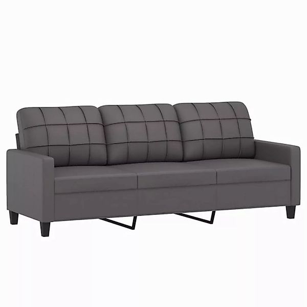 vidaXL Sofa, 3-Sitzer-Sofa Grau 180 cm Kunstleder günstig online kaufen