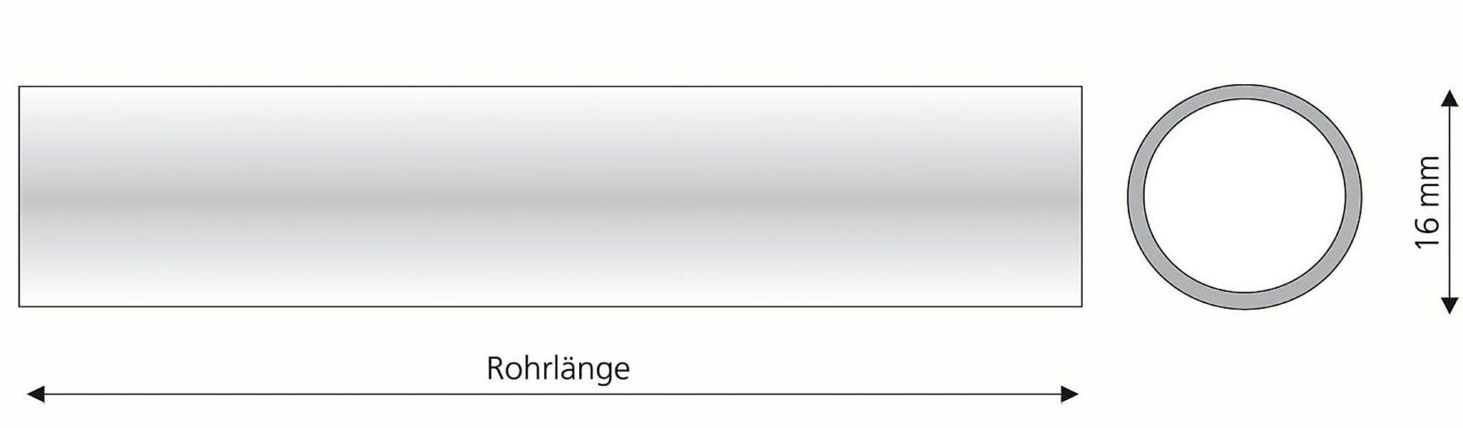 Liedeco Gardinenstange Gardinenrohr, Stilrohr, Gardinenstange 16 günstig online kaufen