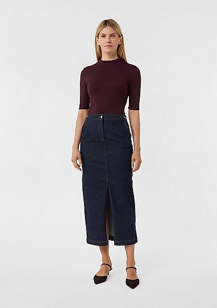 comma Midirock Rock Langer Jeansrock mit Ketten-Details günstig online kaufen