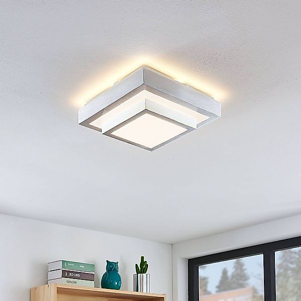 Lindby Mirco LED-Alu-Deckenlampe, eckig, 27 cm günstig online kaufen