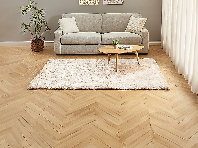 Hochflorteppich ultraweich - 140 x 200 cm - Beige - DOLCE günstig online kaufen