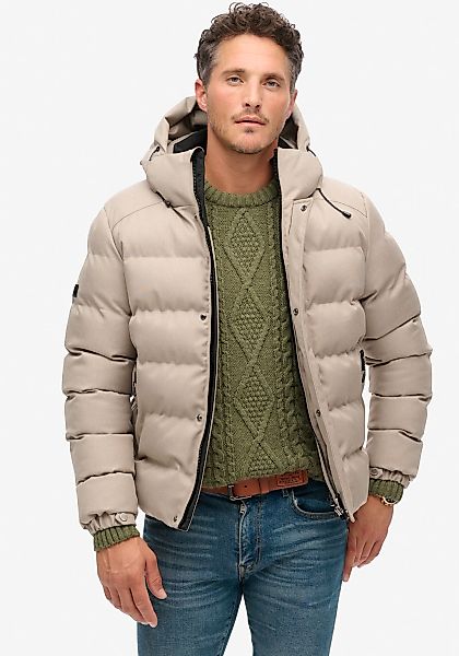 Superdry Steppjacke "HOODED TWEED SPORTS PUFFER JKT", mit Kapuze günstig online kaufen