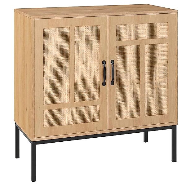 Costway Küchenschrank Aus Holz mit 3-Fach Verstellbarem Regal Eiche günstig online kaufen