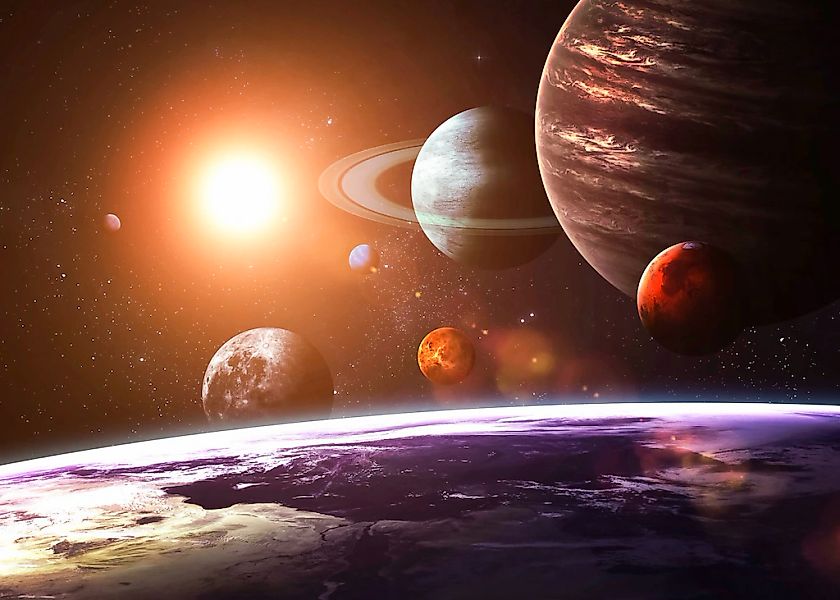 Papermoon Fototapete "Universum mit Planeten" günstig online kaufen