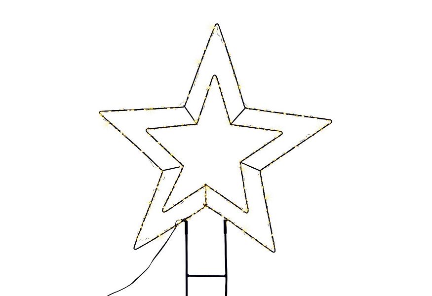 Spetebo Gartenstecker LED Stern Silhouette mit Timer und Dimmer (Pack., 1-S günstig online kaufen