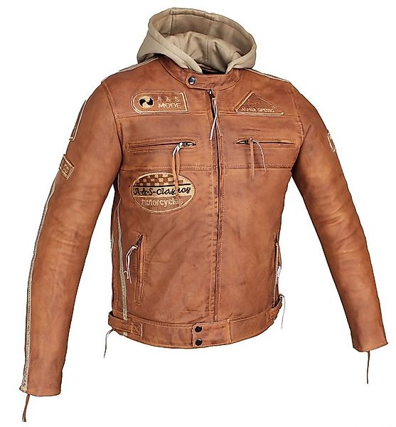 Alpha Speeds Motorradjacke Herren Leder Jacke Biker Freizeit Highway Jacke günstig online kaufen