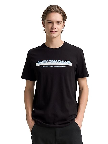 TOM TAILOR Denim T-Shirt mit Logofrontprint günstig online kaufen