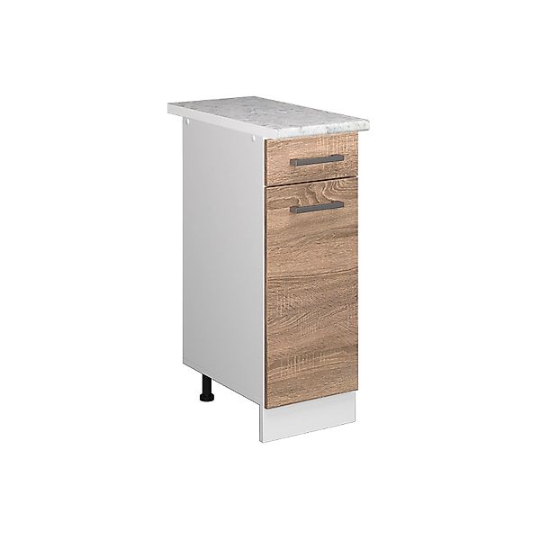 Vicco Küchenunterschrank R-Line Schubladenschrank für die Küche Sonoma/Weiß günstig online kaufen