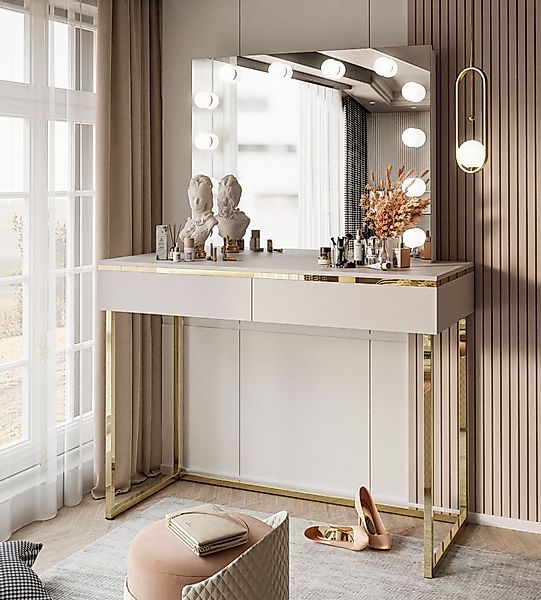 Lookway Schminktisch AURORA GOLD ELITE Kaschmir günstig online kaufen