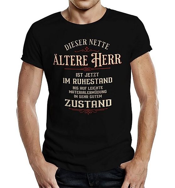 RAHMENLOS® T-Shirt für Rentner: Dieser nette ältere Herr ist jetzt im Ruhes günstig online kaufen