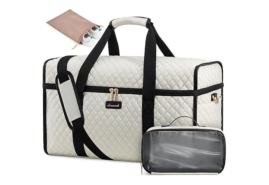 LuxusKollektion Reisetasche Reisetasche Weekender Damen Groß Beige Handgepä günstig online kaufen