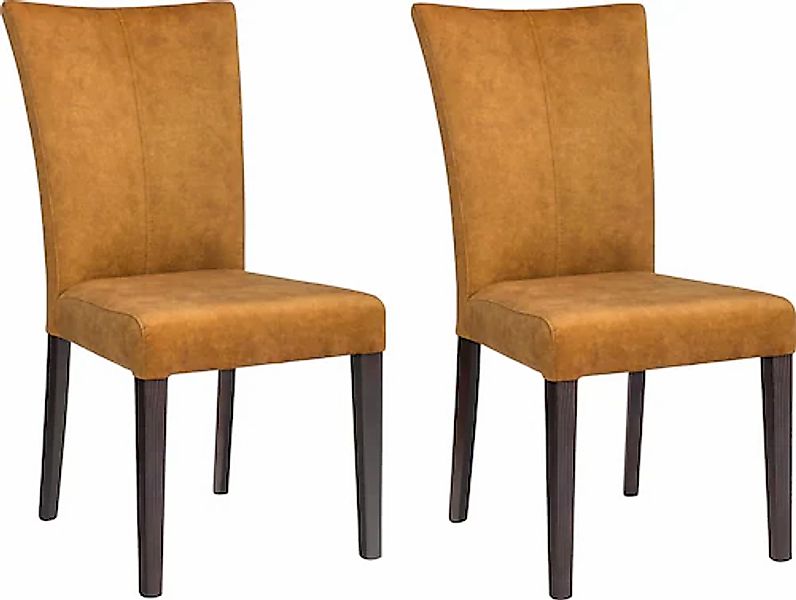Home affaire 4-Fußstuhl »Aspen«, (Set), 2 St., Samtvelours, Beine aus massi günstig online kaufen