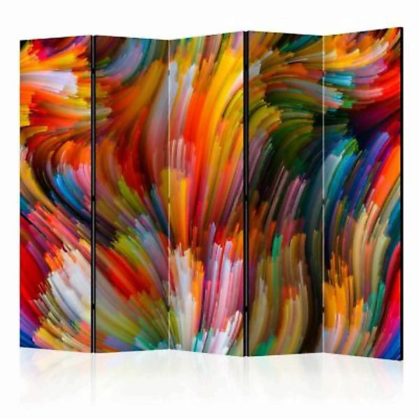 artgeist Paravent Rainbow Waves II [Room Dividers] mehrfarbig Gr. 225 x 172 günstig online kaufen