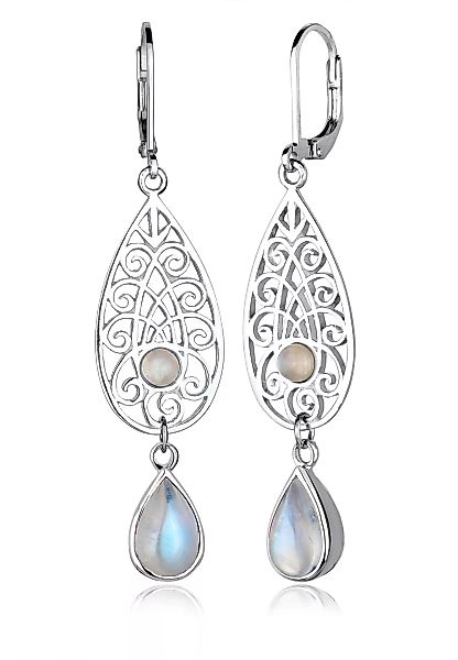 Elli Paar Ohrhänger "Mondstein Tropfen Ornamente 925 Silber" günstig online kaufen