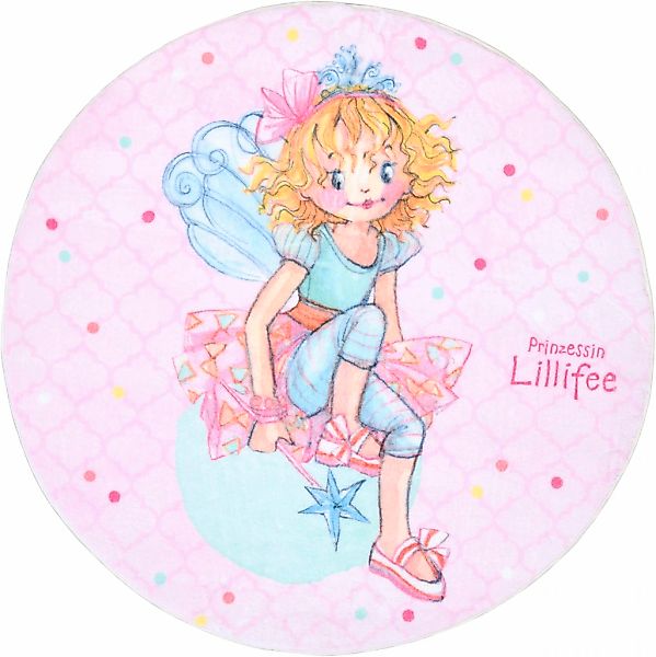 Prinzessin Lillifee Kinderteppich »LI-M-135«, rund, 10 mm Höhe, bedruckt, n günstig online kaufen