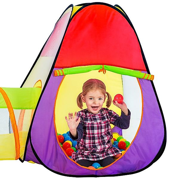 tectake Spielzelt Kinderzelt Pyramide mit Tunnel, günstig online kaufen