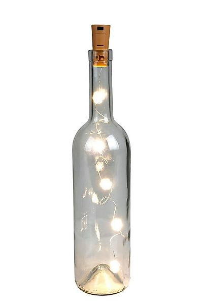 BURI LED Dekolicht Flaschenlicht 15 LEDs Lichterkette Korken Drahtlichterke günstig online kaufen