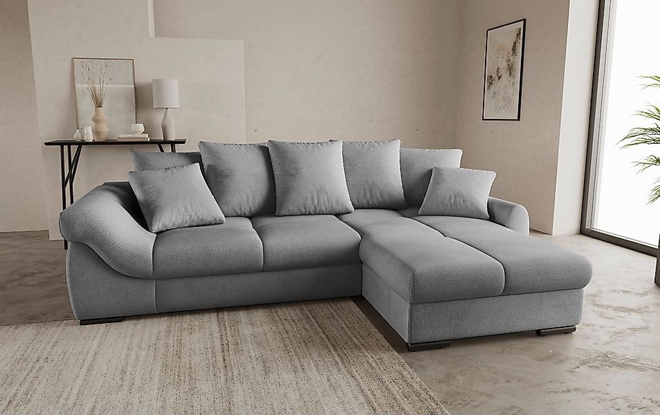 Mr. Couch Ecksofa »Livorno DuraFlex L-Form«, inkl. Hochschläfer-Bettauszug, günstig online kaufen
