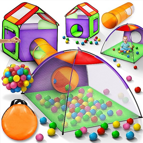 KIDUKU Spielzelt Kinderspielzelt Bällebad Pop Up günstig online kaufen