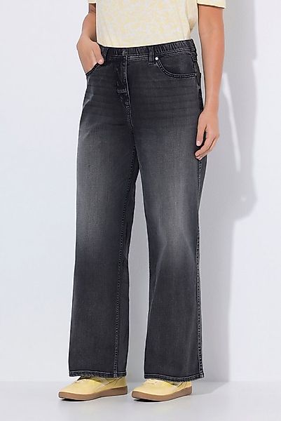 Ulla Popken Regular-fit-Jeans Jeans Mary weites Bein Stretch 5-Pocket-Hose günstig online kaufen