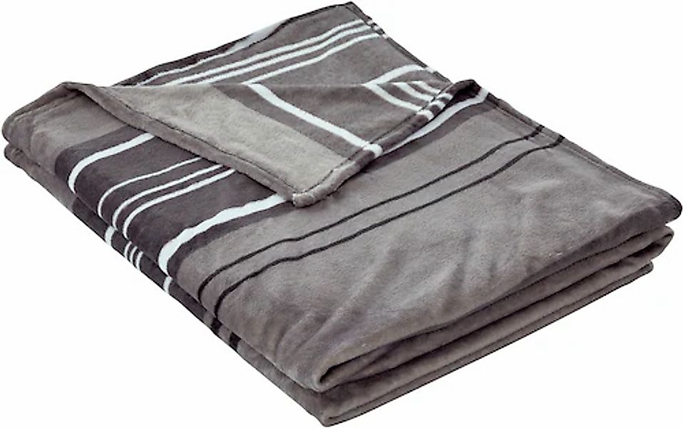 my home Wohndecke »Kelian«, mit Streifen, XXL Wohndecke 210x280,weich und a günstig online kaufen