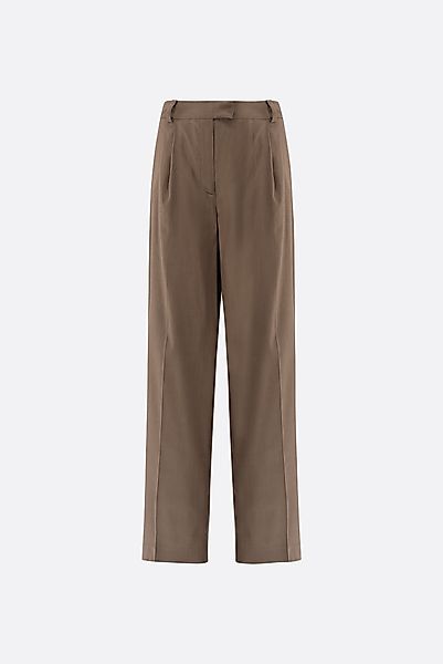 Hose mit weitem Bein und Falten Detail günstig online kaufen