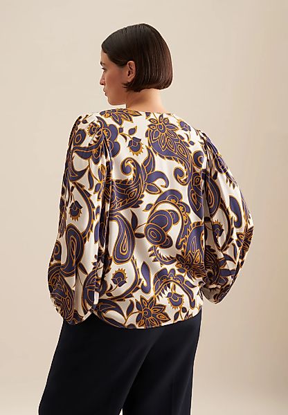 seidensticker Shirtbluse "Schwarze Rose" 3/4-Arm V-Neck Paisley günstig online kaufen